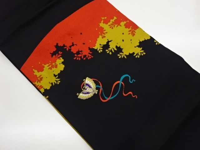 JAPANESE NAGOYA OBI / WOVEN BUTTERFLY